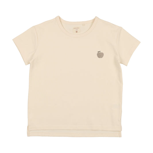 Apple Boxy Tee Tan