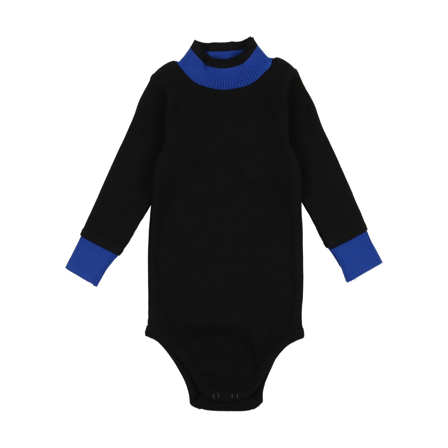 Ribbed Mock Neck Onesie Stripe and Colorblock