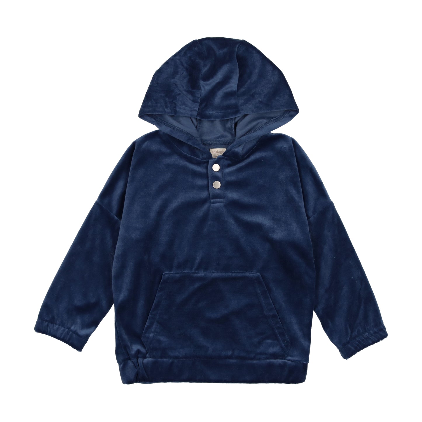 Velour Hooded Sweatshirt