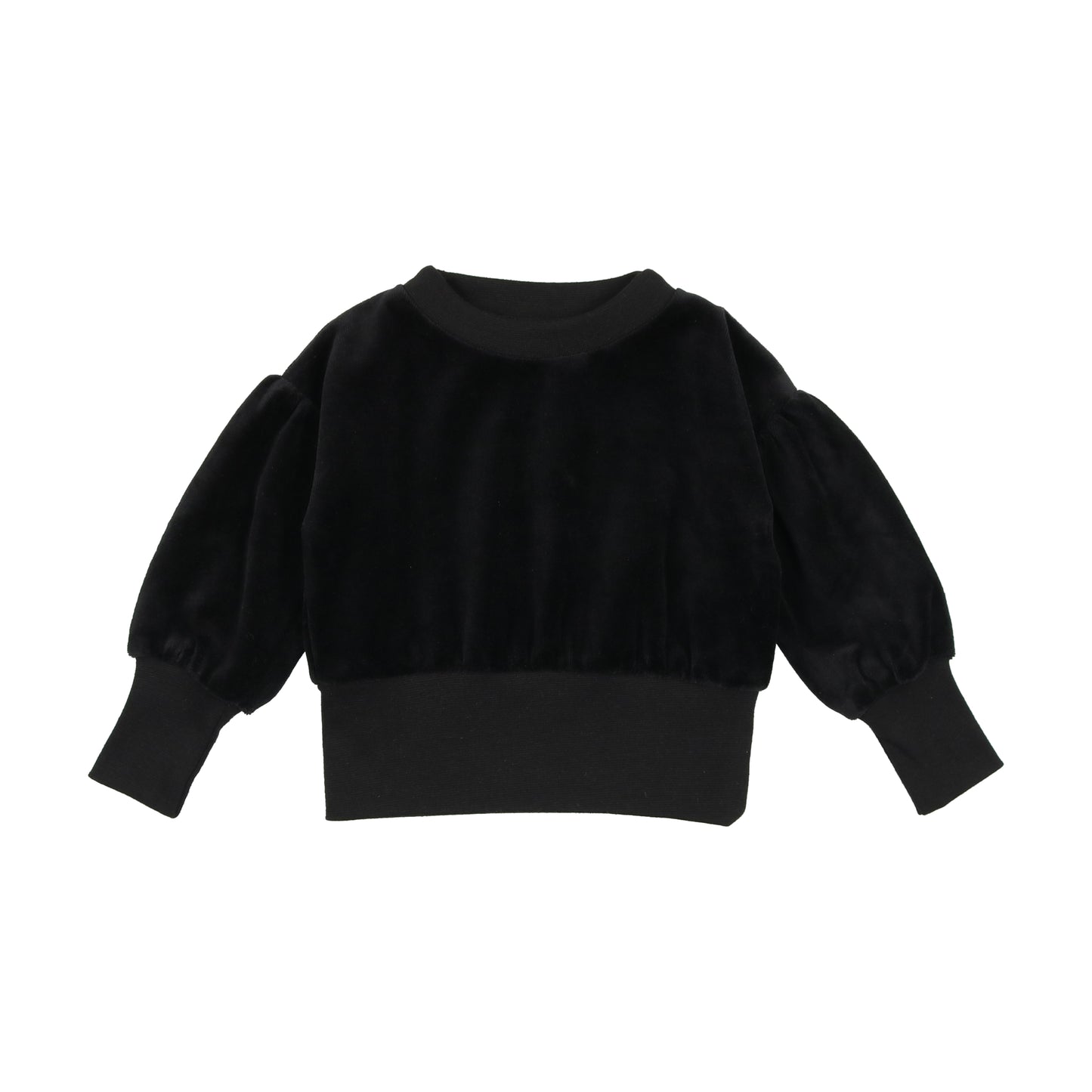 Velour Puff Sleeve Sweatshirt